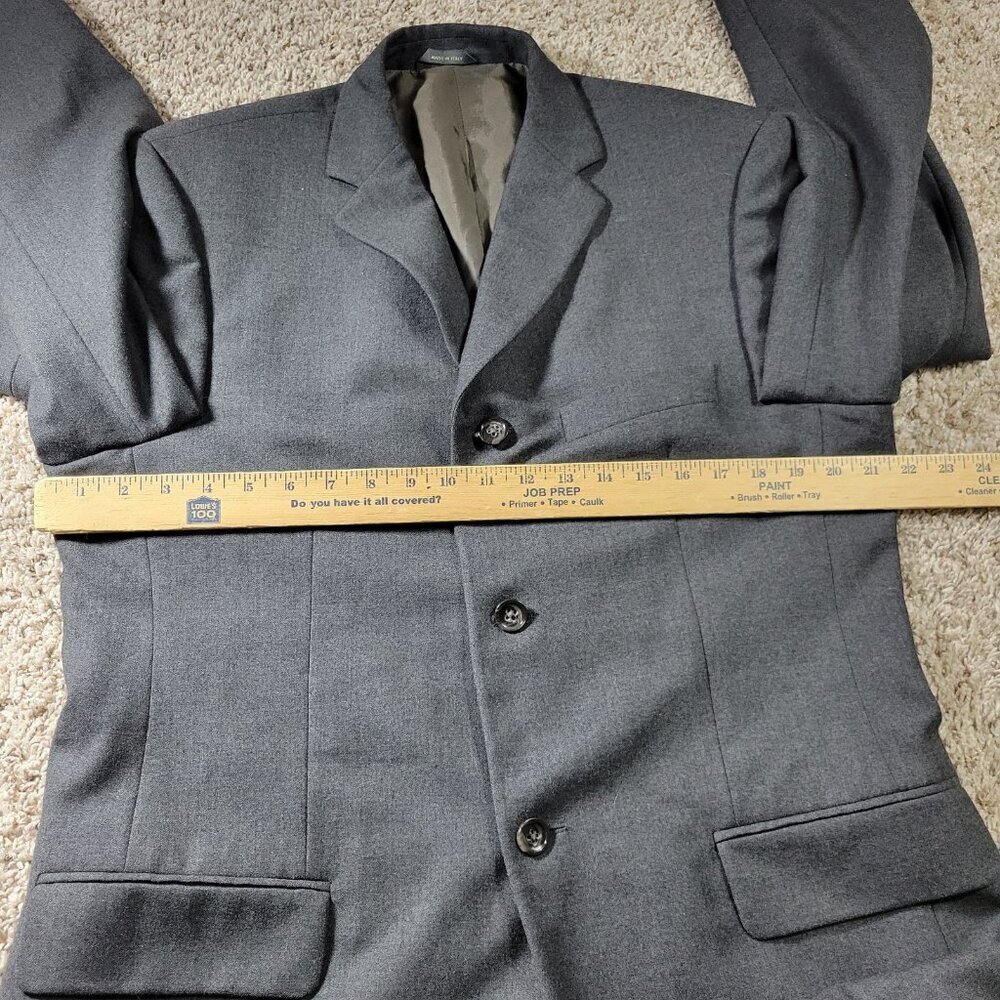 Banana Republic Blazer Mens 42R Gray Wool Lined Sport Coat Italy Flaw* - Picture 5 of 9